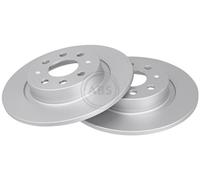 ABS 17712 Rear Brake Discs Pair 264mm Solid Fits Abarth Fiat Opel Vauxhall Adam