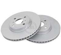 ABS All Brake Systems Front Set 2x Brake Discs 17749 for Toyota Yaris/Vitz (05-21)