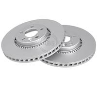 ABS 17753 Front Brake Discs Pair 316mm Vented Fits Ford Land Rover Volvo 2 S-Max
