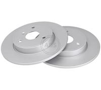 ABS 17789 Front Brake Discs Pair 280mm Solid Fits Smart Cabrio City-Coupe Fortwo