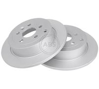 ABS 17901 Rear Brake Discs Pair 302mm Solid Fits Land Rover Freelander 2