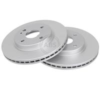 ABS 17938 Front Brake Discs Pair 258mm Vented Fits Mazda 2 DF71-33-251