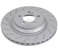 ABS 18011 Rear Brake Discs Pair 320mm Vented Fits Mercedes Sl 2304231512
