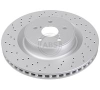 2x Brake disc perforated/vented 18014 A.B.S. for LEXUS IS II