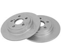 ABS 18061 Rear Brake Discs Pair 259mm Solid Fits Toyota Urban Cruiser