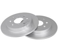 2x Brake disc solid 18064 A.B.S. for HONDA JAZZ III JAZZ IV