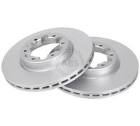 ABS 18083 Front Brake Discs Pair 290mm Vented Fits Nissan Renault Trucks Cabstar