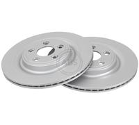 ABS 18090 Rear Brake Discs Pair 326mm Vented Fits Daimler Jaguar S-Type Super Xf