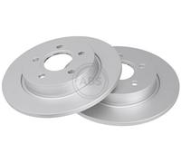 ABS 18142 Rear Brake Discs Pair 271mm Solid Fits Ford Focus 1704765