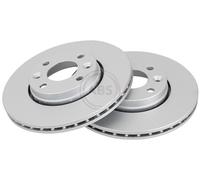 ABS 18155 Front Brake Discs Pair 258mm Vented Fits Dacia Lada Mercedes Nissan Be