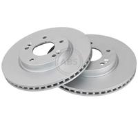 ABS 18202 Front Brake Discs Pair 280mm Vented Fits Hyundai Kia Cee'd Creta Kona