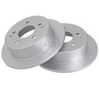 ABS 18227 Rear Brake Discs Pair 262mm Solid Fits Ssangyong Actyon Sports Korando