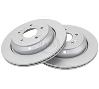 ABS 18231 Rear Brake Discs Pair 314mm Solid Fits Hyundai Kia Equus Centennial