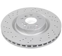ABS 18253 Front Brake Discs Pair 350mm Vented Fits Mercedes Gle M-Class