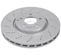 ABS 18263 Front Brake Discs Pair 322mm Vented Fits Mercedes Cls 0004211812