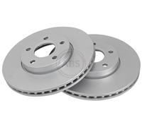 ABS 18272 Front Brake Discs Pair 278mm Vented Fits Volvo V40 31341642