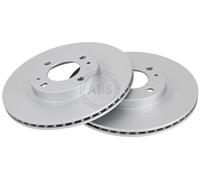 ABS 18289 Front Brake Discs Pair 257mm Vented Fits Citroën Mitsubishi Peugeot I