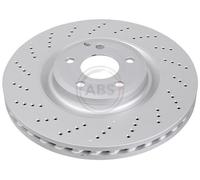 ABS 18334 Front Brake Discs Pair 344mm Vented Fits Mercedes Cls 2184210412