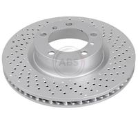 ABS 18411 Front Right Brake Disc 330mm Vented Fits Porsche 718 Boxster Cayman