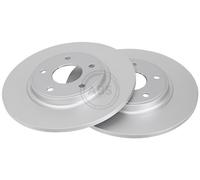 ABS 18419 Rear Brake Discs Pair 328mm Solid Fits Chrysler Dodge Fiat Lancia VW