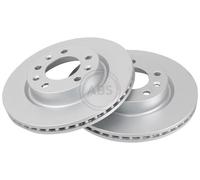 ABS 18441 Front Brake Discs Pair 266mm Vented Fits Peugeot 308 Sw 1610704680