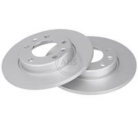 ABS 18443 Rear Brake Discs Pair 249mm Solid Fits Peugeot 308 1610761980