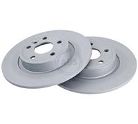 ABS 18466 Rear Brake Discs Pair 300mm Solid Fits Land Rover Discovery Sport