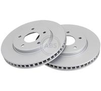ABS 18495 Front Brake Discs Pair 283mm Vented Fits Nissan Leaf Nv200 Evalia