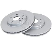 ABS 18525 Front Brake Discs Pair 276mm Vented Fits Chevrolet Opel Vauxhall Astra