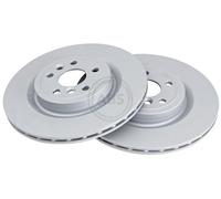 ABS 18557 Rear Brake Discs Pair 325mm Vented Fits Jaguar Land Rover Discovery Xe