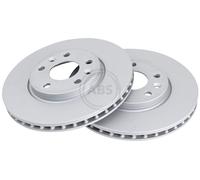 ABS 18558 Front Rear Brake Discs Pair 296mm Vented Fits Alpine Dacia Mercedes 5