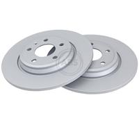 ABS 18562 Rear Brake Discs Pair 300mm Solid Fits Audi A4 A5 A6 A7 Q5 80A615601
