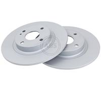 ABS 18563 Rear Brake Discs Pair 255mm Solid Fits Mazda Mx-5 Rf N24326251