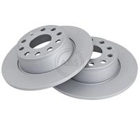 ABS 18589 Rear Brake Discs Pair 272mm Solid Fits Audi Seat Skoda VW Ateca Jetta