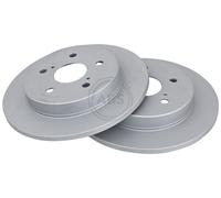 ABS 18621 Rear Brake Discs Pair 281mm Solid Fits Lexus Toyota C-Hr Camry Corolla