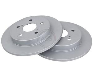 ABS 18621 Rear Brake Discs Pair 281mm Solid Fits Lexus Toyota C-Hr Camry Corolla