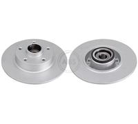 ABS 18642C Rear Brake Discs Pair 260mm Solid Fits Renault Megane 432000185R