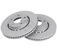ABS 18687 Front Brake Discs Pair 297mm Vented Fits Mazda 6 Cx-5 GBFT33251