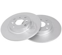 ABS 18709 Rear Brake Discs Pair 255mm Solid Fits Mazda 2 DA9L26251