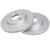 ABS 18775 Front Brake Discs Pair 320mm Vented Fits Kg Mobility Ssangyong Musso