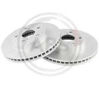 ABS 18884 Front Brake Discs Pair 281mm Vented Fits Toyota Hilux 435120K041