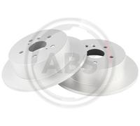 ABS 18957 Rear Brake Discs Pair 298mm Solid Fits Toyota Venza 424310T010