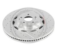 ABS 18980 Front Brake Discs Pair 390mm Slotted Perforated Fits Mercedes S-Class