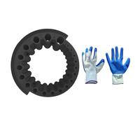 ABS 20 Hole Drill Bit Grinding Sharpener and Protective Gloves for Angled Grinder Part Home Repairs and Workshop Project Drill Bit Grinding Polishing Tool