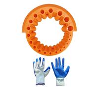 ABS 20 Hole Drill Bit Grinding Sharpener and Protective Gloves for Angled Grinder Part Home Repairs and Workshop Project Drill Bit Grinding Polishing Tool