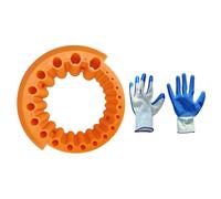 ABS 20 Hole Drill Bit Grinding Sharpener and Protective Gloves for Angled Grinder Part Home Repairs and Workshop Project Metalworking Accessory