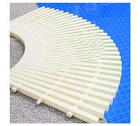 ABS 360° Flexible Swimming Pool Grille Channel Drain - 6 PCS, Splicing Design for Open Decks, Bathrooms & Kitchens (25x100CM) - Efficient Water Flow Solution