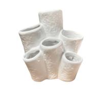 ABS 3D Printed Electric Toothbrush Holder for Countertop Storage, White 5 Slot Bathroom Vanity Stand for Organized Daily Placement