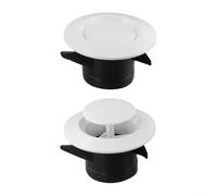 ABS Adjustable Round Ceiling Vent Cover for Exhaust Fan, White, 75mm/100mm/125mm/150mm, 1-Pack or 2-Pack(ø75MM - 2PCS)