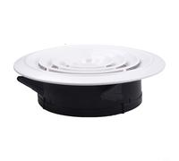 ABS Adjustable Ventilation Grille Cover For Wall And Ceiling Installation, Round Design Compatible With Exhaust Fans And Pipe Duct Systems(200mm)